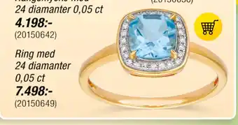 Guldfynd Ring med 24 diamanter 0,05 ct erbjuda