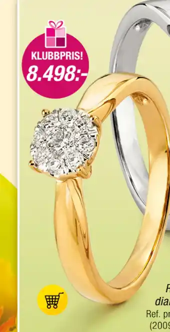 Guldfynd Ring med nio diamanter 0,20 ct erbjuda