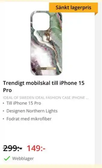 NetOnNet Trendigt mobilskal till iPhone 15 Pro erbjuda