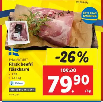 Lidl Färsk benfri fläskkarré erbjuda