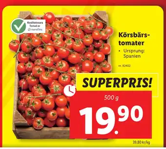 Lidl Körsbärstomater erbjuda