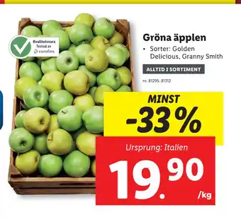Lidl Gröna äpplen erbjuda
