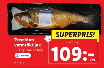 Poseidon varmrökt lax