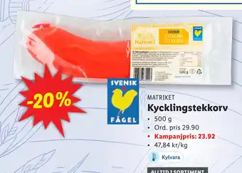 Lidl Kycklingstekkorv erbjuda