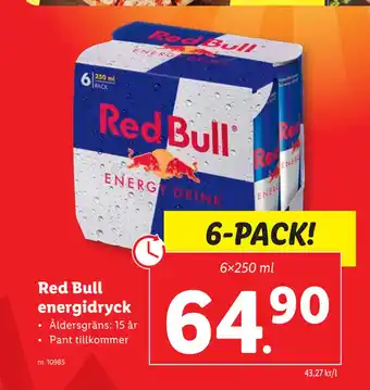 Lidl Red Bull energidryck erbjuda