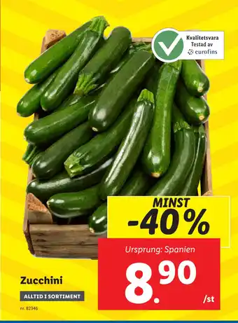 Lidl Zucchini erbjuda