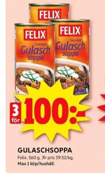 ICA Kvantum Felix soppor erbjuda