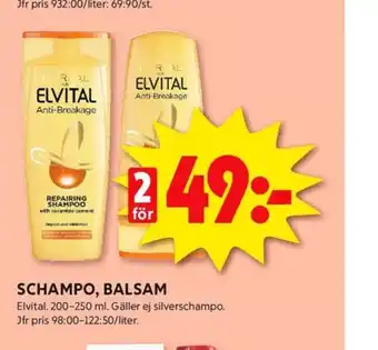ICA Kvantum Elvital shampoo erbjuda