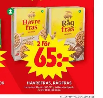 ICA Maxi Havrefras frukostprodukt erbjuda
