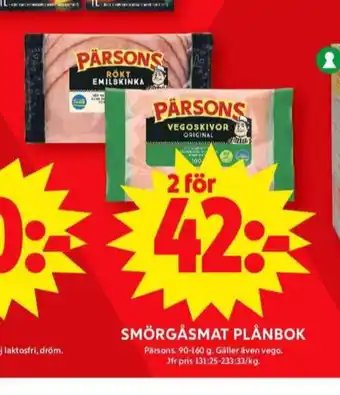 ICA Maxi Pärsons vegetarpålägg erbjuda