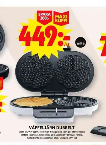 ICA Maxi Wilfa våffeljärn erbjuda