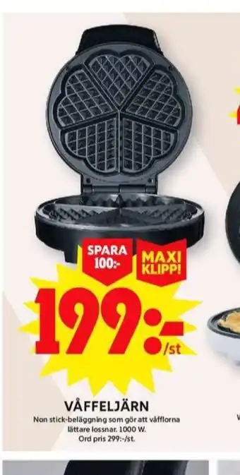 ICA Maxi Wilfa våffeljärn erbjuda