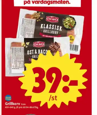 ICA Nära Scan grillkorv erbjuda