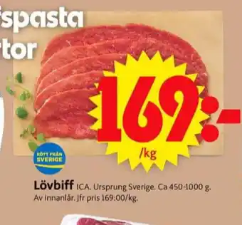 ICA Supermarket Ica lövbiff erbjuda