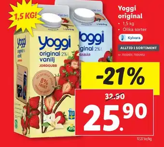 Lidl Yoggi yoghurt erbjuda