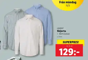 Lidl Livergy skjortor erbjuda