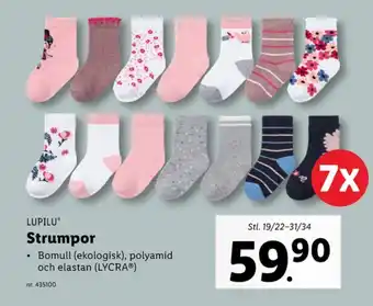 Lidl Lupilu strumpor erbjuda