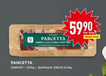 Willys Garant pancetta erbjuda