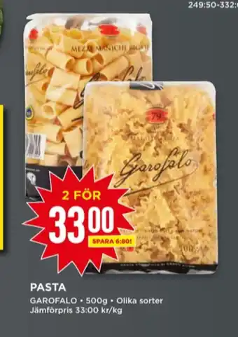 Willys Garofalo pasta sorterad erbjuda