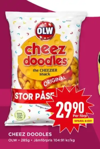 Willys Olw ostbågar cheez doodles erbjuda