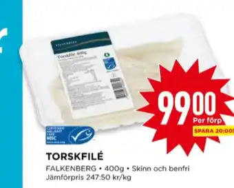 Willys Falkenberg seafood torskfilé erbjuda