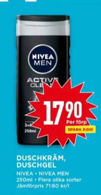 Willys Nivea duschtvål erbjuda