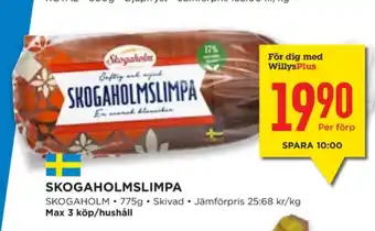 Willys Hemma Skogaholmslimpa erbjuda