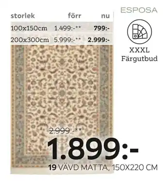 XXXLutz VÄVD MATTA erbjuda