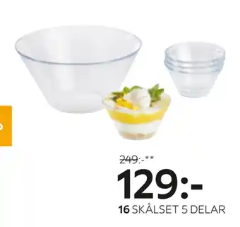 XXXLutz SKÅLSET 5 DELAR erbjuda
