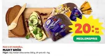 Coop MJUKT BRÖD Pågen erbjuda