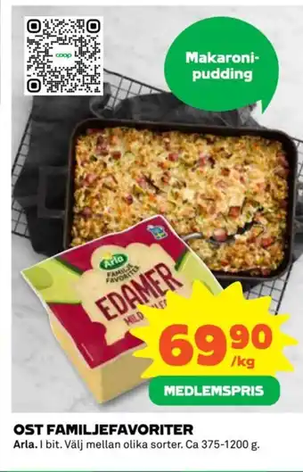 Coop OST FAMILJEFAVORITER Arla erbjuda