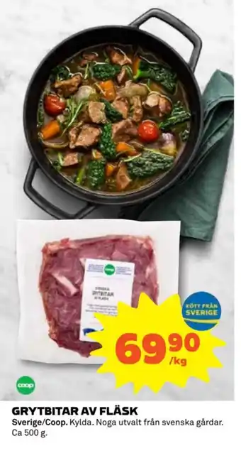 Coop GRYTBITAR AV FLÄSK erbjuda