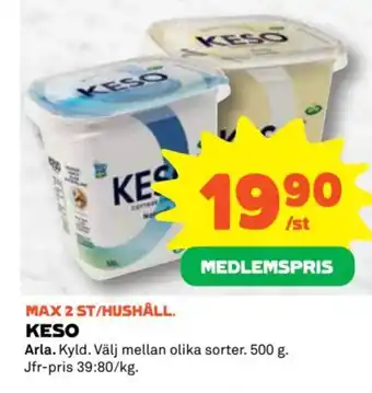 Coop KESO Arla erbjuda
