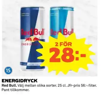 Coop ENERGIDRYCK Red Bull erbjuda