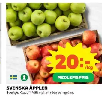 Coop SVENSKA ÄPPLEN erbjuda