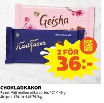Coop CHOKLADKAKOR Fazer erbjuda