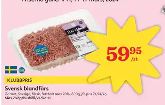 Hemköp Svensk blandfärs erbjuda