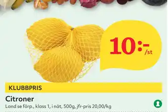 Hemköp Citroner erbjuda