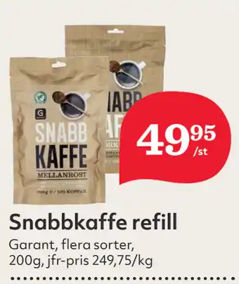 Hemköp Snabbkaffe refill erbjuda