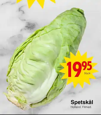 Matöppet Spetskål erbjuda