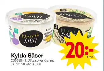 Matöppet Kylda Såser erbjuda