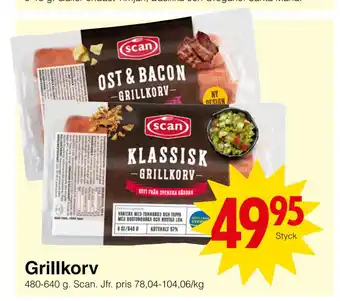 Matöppet Grillkorv erbjuda