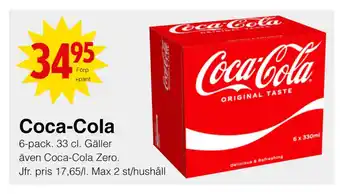 Matöppet Coca-Cola erbjuda
