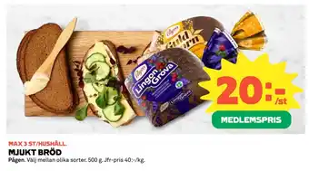 Coop MJUKT BRÖD erbjuda
