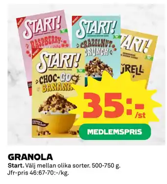 Coop GRANOLA erbjuda