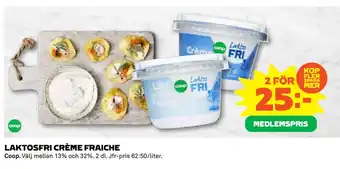 Coop Daglivs LAKTOSFRI CRÈME FRAICHE erbjuda