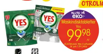 EKO Maskindisktabletter erbjuda