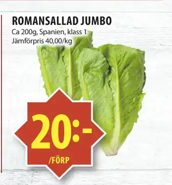Matvärlden Tensta ROMANSALLAD JUMBO erbjuda
