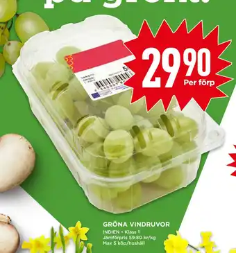 Willys GRÖNA VINDRUVOR erbjuda