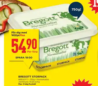 Willys Hemma BREGOTT STORPACK erbjuda